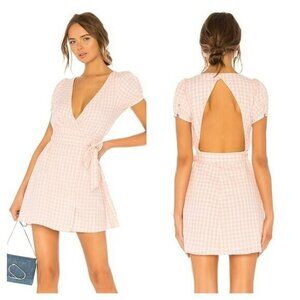 LPA Back Cutout Wrap Dress - Baby Pink